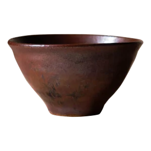 Late 20th Century Handmade Red Earth Tone Ceramic Bowl