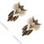 Metal Midnight Owl Sparkling Feather Earrings, A Pair For Sale - Image 7 of 9