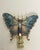 1970s Enamel Brass Butterfly Lamp Finial For Sale - Image 4 of 4