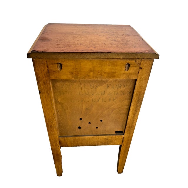 1920s Antique Nightstand Cabinet and Drawer Walnut Hand Carved French Country Style For Sale - Image 5 of 11