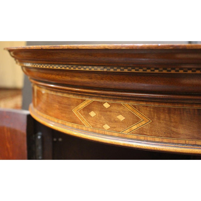 Wood Late 19th Century English Bowfront Hanging Corner Cabinet For Sale - Image 7 of 10