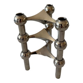 Set of 3 Stackable Candle Holders by Fritz Nagel & Caesar Stoffi For Sale