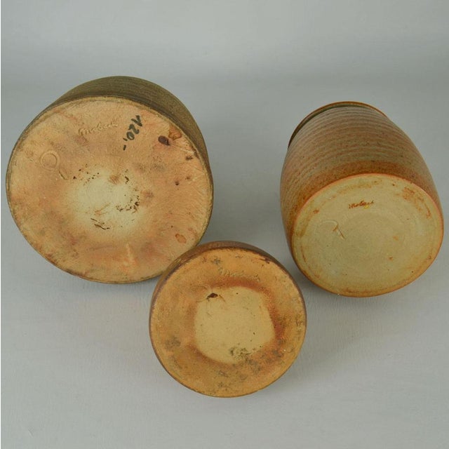 Mobach Studio Pottery Vases in Beehive Shape, 1970s, Set of 3 For Sale - Image 17 of 18