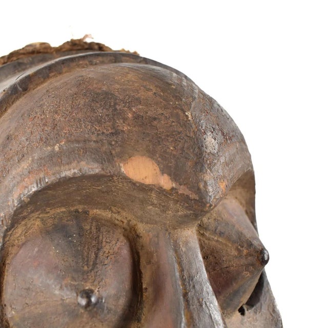 Brown Early 20th Century Kuba Beaded Mask on Custom Stand For Sale - Image 8 of 8