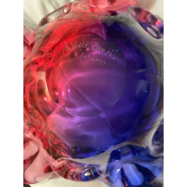 1990s 1990s Murano Ruffle Bowl Signed by Michele Onesto for Vetreria Venier For Sale - Image 5 of 5