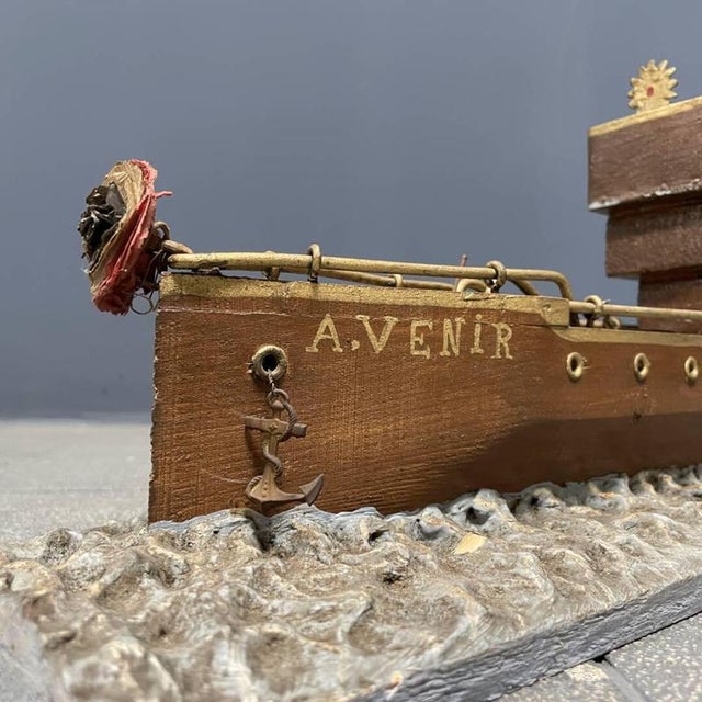 Large Folk Art Steam Ship, 1920s For Sale - Image 4 of 18