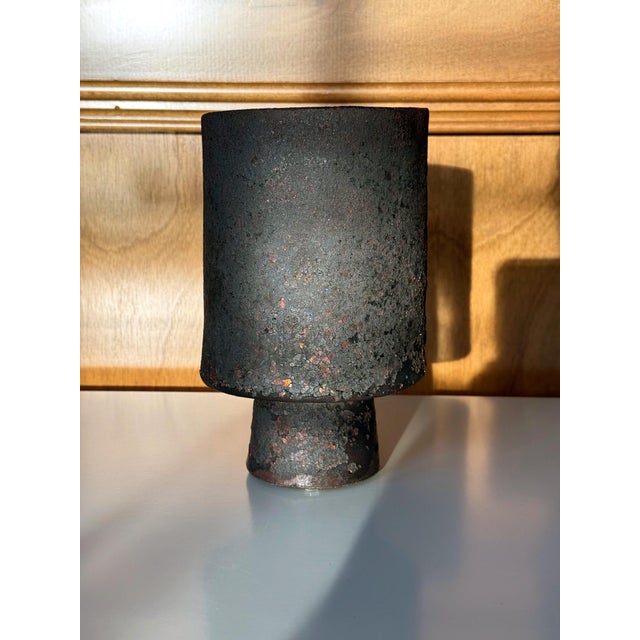 1990s Ceramic Vase with Unique Glaze by Otto Natzler For Sale - Image 5 of 13