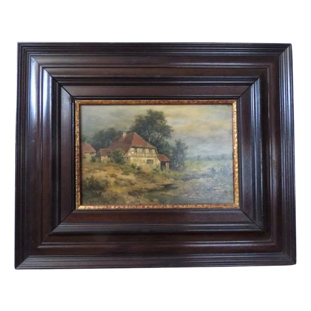 E. Bahr, Painting, Oil on Wood, Framed For Sale