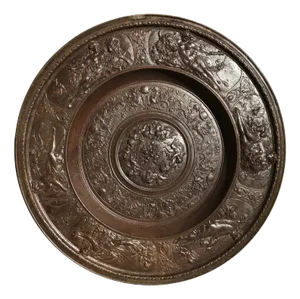 19th Century Berlin Cast Iron Charger with Mythological Scenes