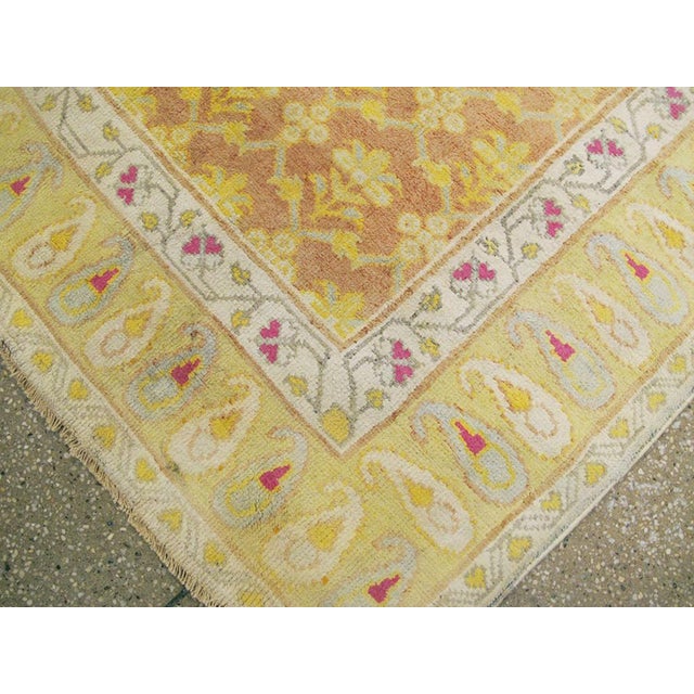 Mid 20th Century Galerie Shabab Collection Mid-20th Century Indian Cotton Agra Accent Rug For Sale - Image 5 of 7
