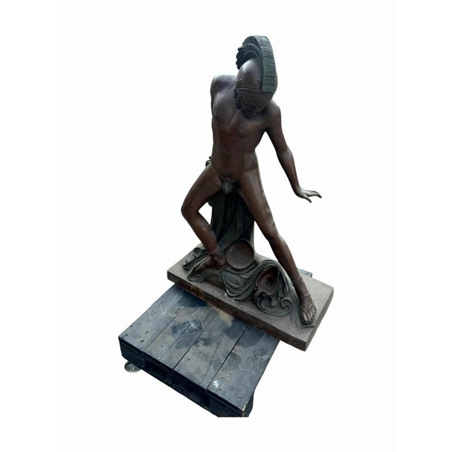 Metal Roman Bronze Sculpture, 1950s For Sale - Image 7 of 10