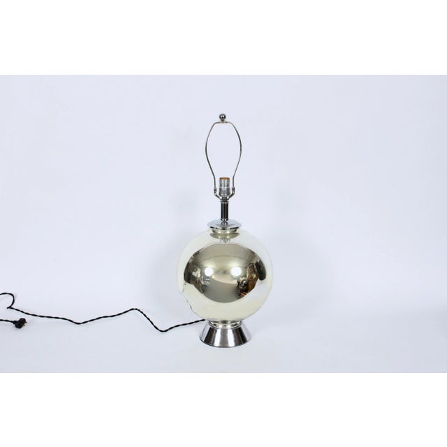 1960s 1960's Chapman Co. Mercury Ball Glass Table Lamp For Sale - Image 5 of 12
