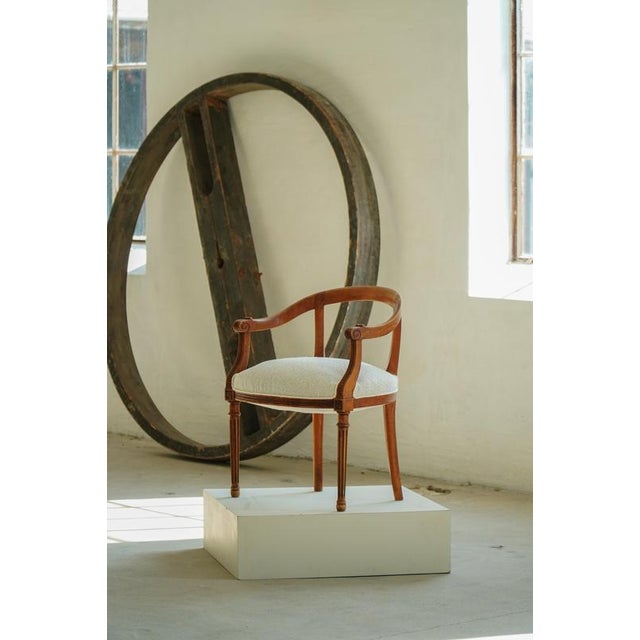 Early 20th Century Danish Art Nouveau Armchairs in Elm & Bouclé, 1920s, Set of 2 For Sale - Image 9 of 18