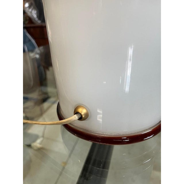 Murano White Glass Table Lamp from De Majo For Sale - Image 5 of 10