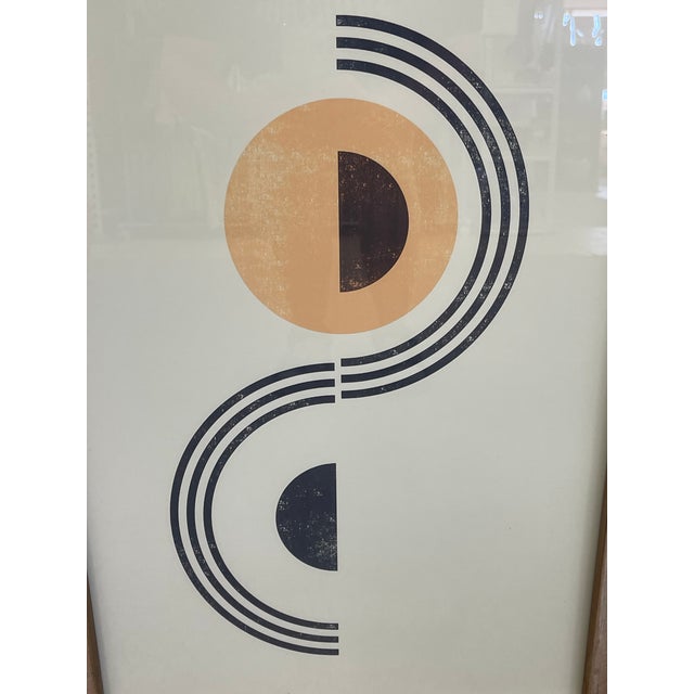 1970s Set of 3 Framed Geometric Abstract Art Prints. For Sale - Image 10 of 10
