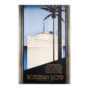 1931 Dutch Shipping Poster, Royal Rotterdam Lloyd (Modern Re-Issue)