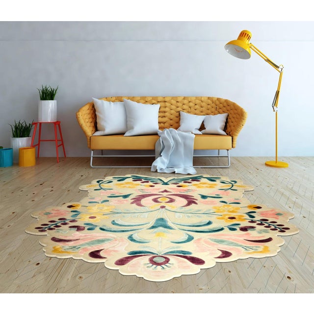 Contemporary Efflorescent Area Rug in Wool by Murano Shutters For Sale - Image 3 of 6