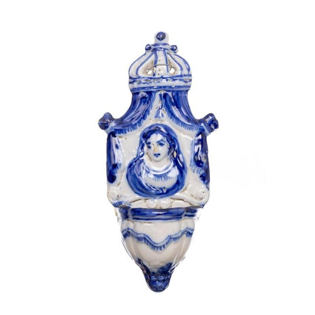 Hanging Holy Water Font in Earthenware, 19th Century For Sale - Image 6 of 6