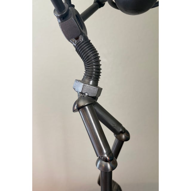 Metal Mid 20th Century 22" Untitled Brutalist Basketball Dunk Sculpture Perfect for Man Cave or Sports Memorabilia Room For Sale - Image 7 of 9