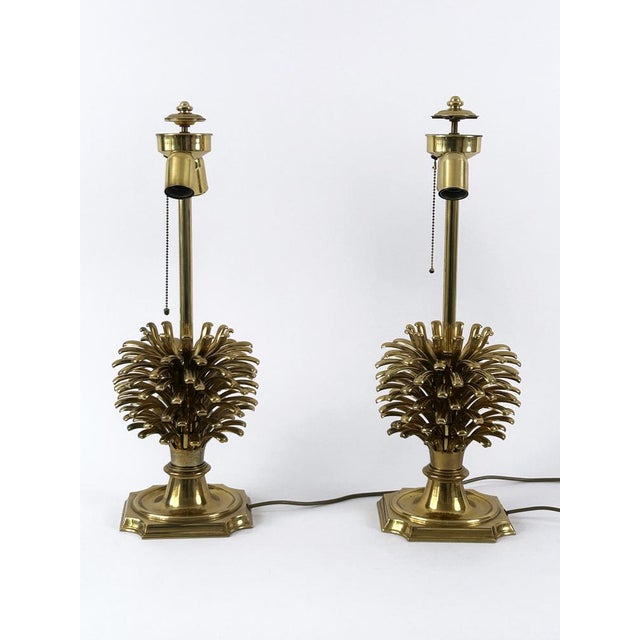 Large Brass Pine Cone Table Lamps from Feese, Germany, 1980s, Set of 2 For Sale - Image 13 of 18