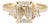 14k Yellow Gold Igi 3.03ctw Emerald Trapezoid Lab Grown Diamond Engagement Ring, Size 8 For Sale