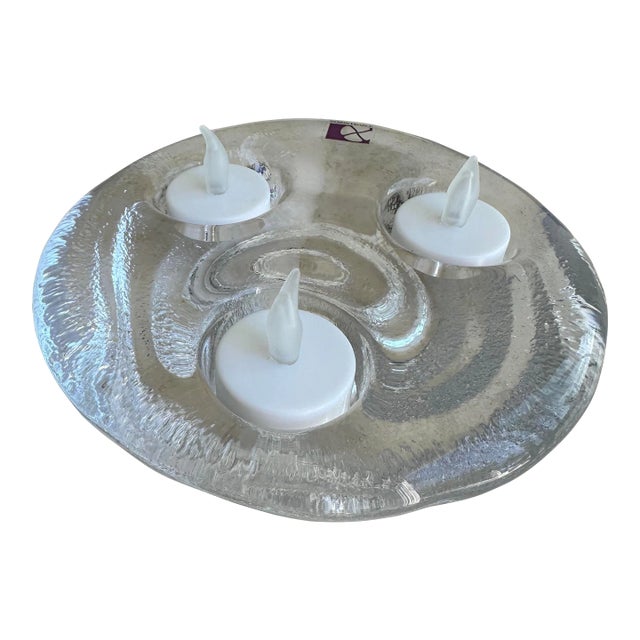 Simon Pearce Glass Thetford Trio Tealight For Sale