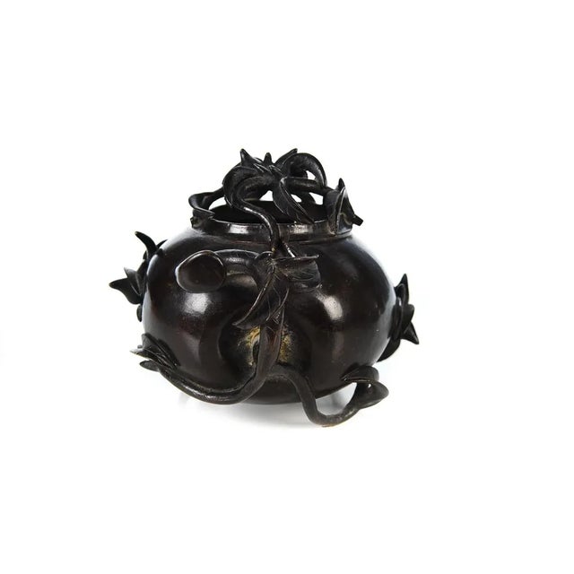 Chinese 18th Century Antique Chinese Longevity Bronze Censer For Sale - Image 3 of 10