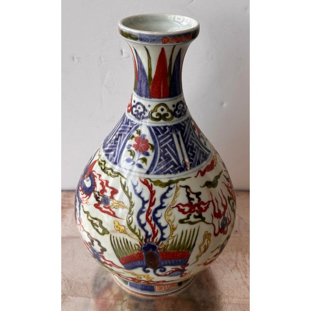 Antique Chinese Ducai Porcelain Vase For Sale - Image 4 of 4