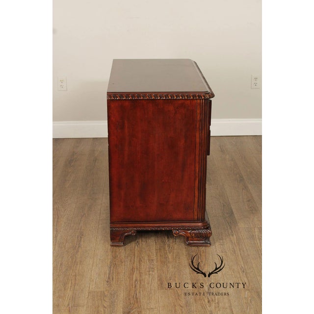 Quality Carved Mahogany Two-Drawer Filing Chest By Hooker Furniture
