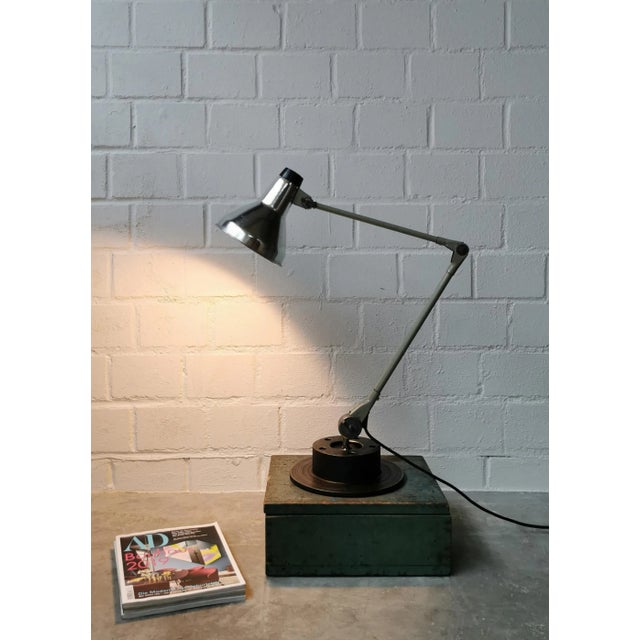 Bauhaus Mid-Century Industrial Table Lamp, 1950s For Sale - Image 3 of 9