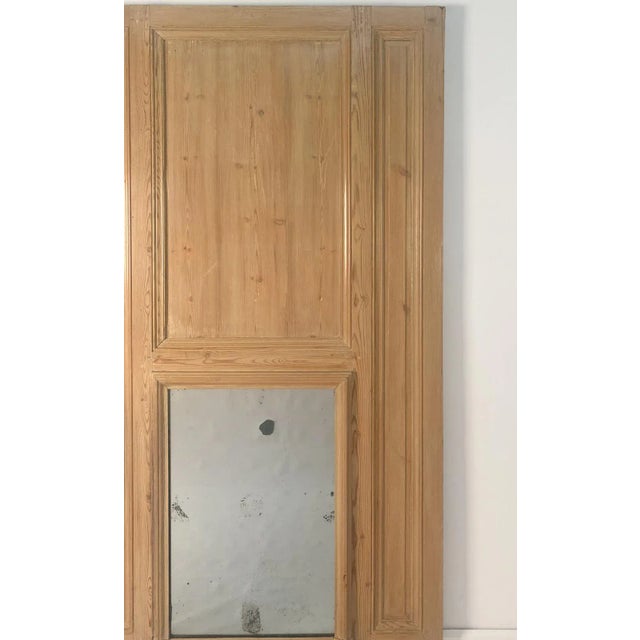 A pine Northern European trumeau mirror, circa 1790