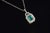 Late 20th Century Certified Natural 2.06cts Emerald & Diamond 18k White Gold Pendant Charm For Sale - Image 11 of 11