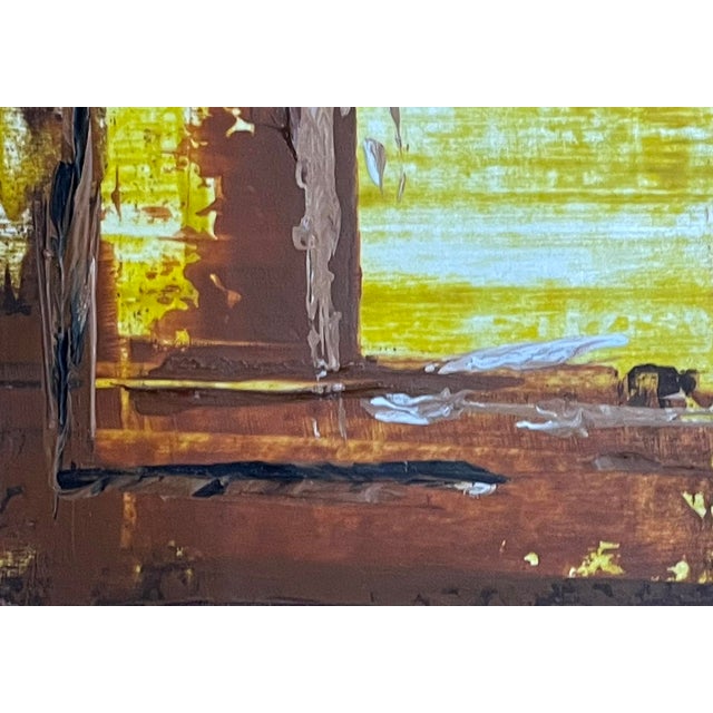This one-of-a-kind handmade painting is created on hand-cut 12 × 16" parchment, featuring rich layers of brown, golden...
