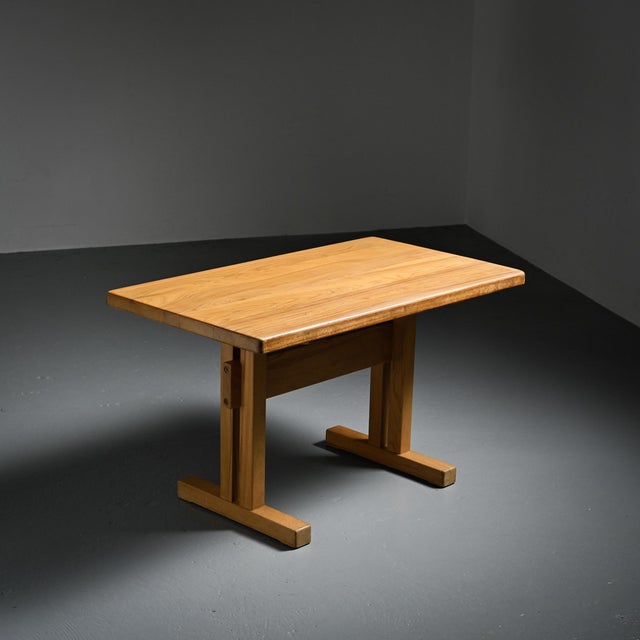 Elm Dining Table by Charlotte Perriand for Les Arcs, France, 1970s For Sale - Image 15 of 15
