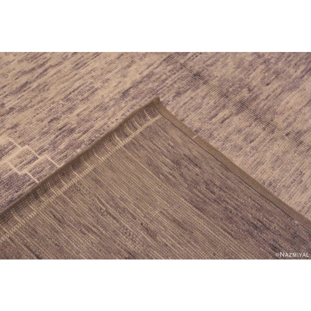 Modern Contemporary Neutral Grey Geometric Minimalist Area Rug For Sale In New York - Image 6 of 6