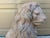 Vintage Italian Provincial Cast Concrete Lion Garden Statue With Weathered Terracotta Finish For Sale - Image 4 of 12