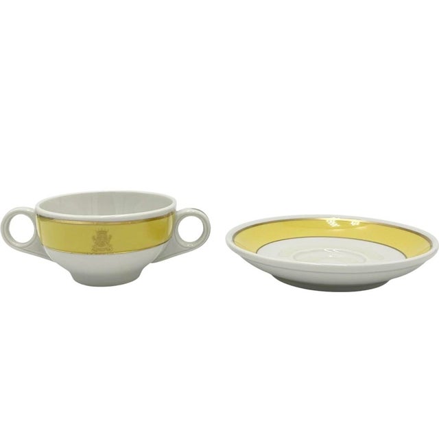 Mid-Century Modern Vintage the Carlyle Hotel Nyc Soup Bowl & Saucer New York City For Sale - Image 3 of 12
