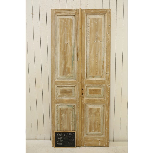 Rustic European Late 19th Century Double French Doors - a Pair For Sale - Image 3 of 5
