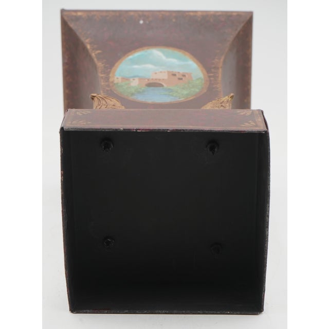 1970s Pair of Toleware Urns Cachepots For Sale - Image 11 of 11