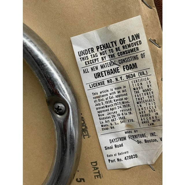 Brown 1970’s Vintage Daystrom Postmodern Chrome Cantilever Chairs - 1 Available For Sale - Image 8 of 10