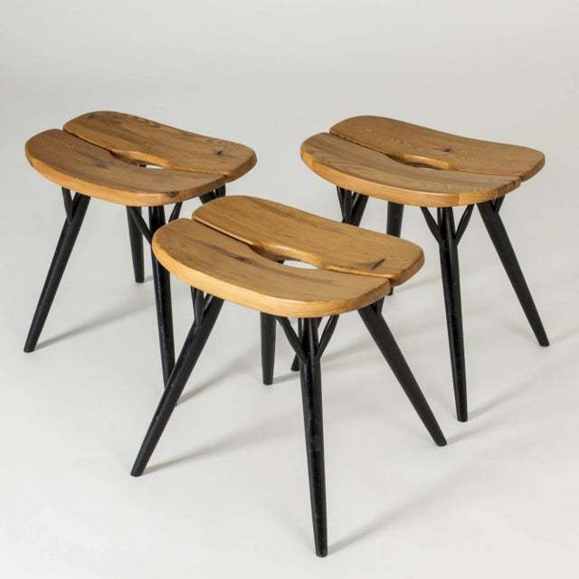 Pirkka Stools by Imari Tapiovaara for Laab Milano, Set of 3 For Sale - Image 9 of 9