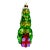 1990s Vintage Boho Chic Americana Mercury Glass Stacking Frogs Christmas Ornament. For Sale