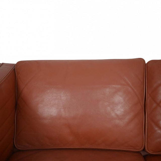 2333 Three-Seater Sofa in Cognac Leather by Børge Mogensen, 1990s For Sale - Image 4 of 18
