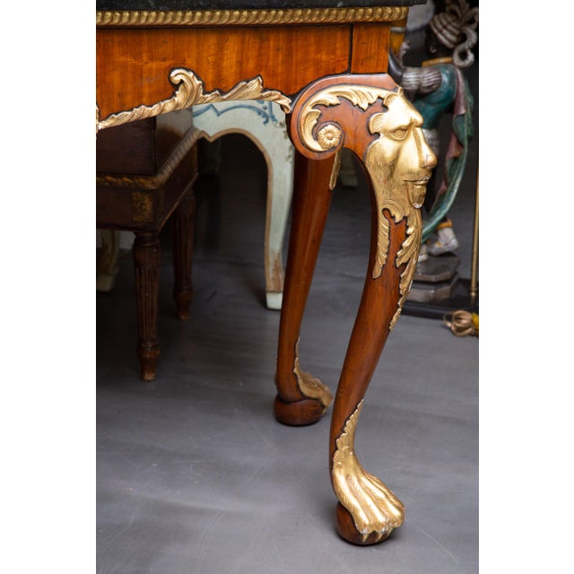 Late 20th Century Regency Style Console Table With Gilt Decorations For Sale - Image 5 of 6