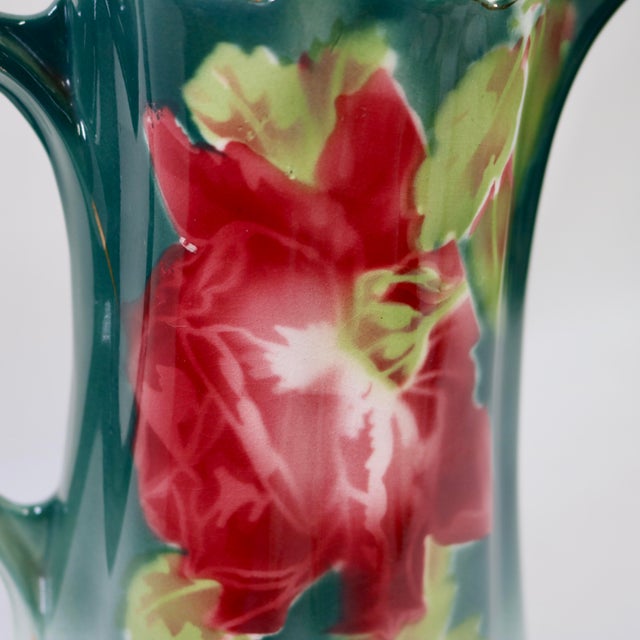Turn-of-the-Century French K&g Lunéville "Les Roses" Semi-Porcelain Water Pitcher For Sale - Image 11 of 15