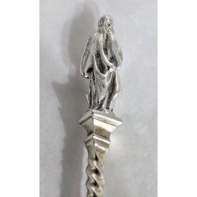 Antique Edwardian Sterling Silver Apostle Spoon, London, 1904 For Sale - Image 3 of 12