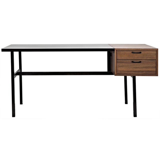 Contemporary NOIR Algeron Desk with Black Metal For Sale - Image 3 of 10
