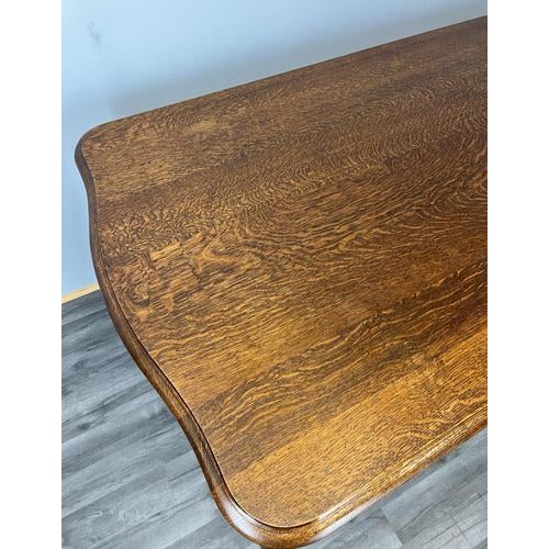 Vintage French Carved Oak Dining Table For Sale - Image 10 of 13