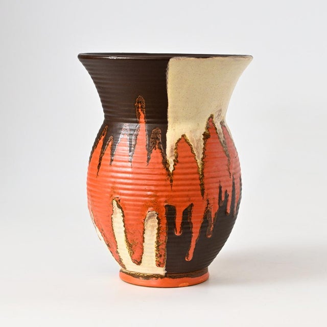 Art Deco Uranium Glaze Vase from Carstens, 1930s For Sale - Image 3 of 13