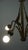 Metal Antique Pendant Lamp with Gilt and Ornate Details and 3 Sockets For Sale - Image 7 of 8